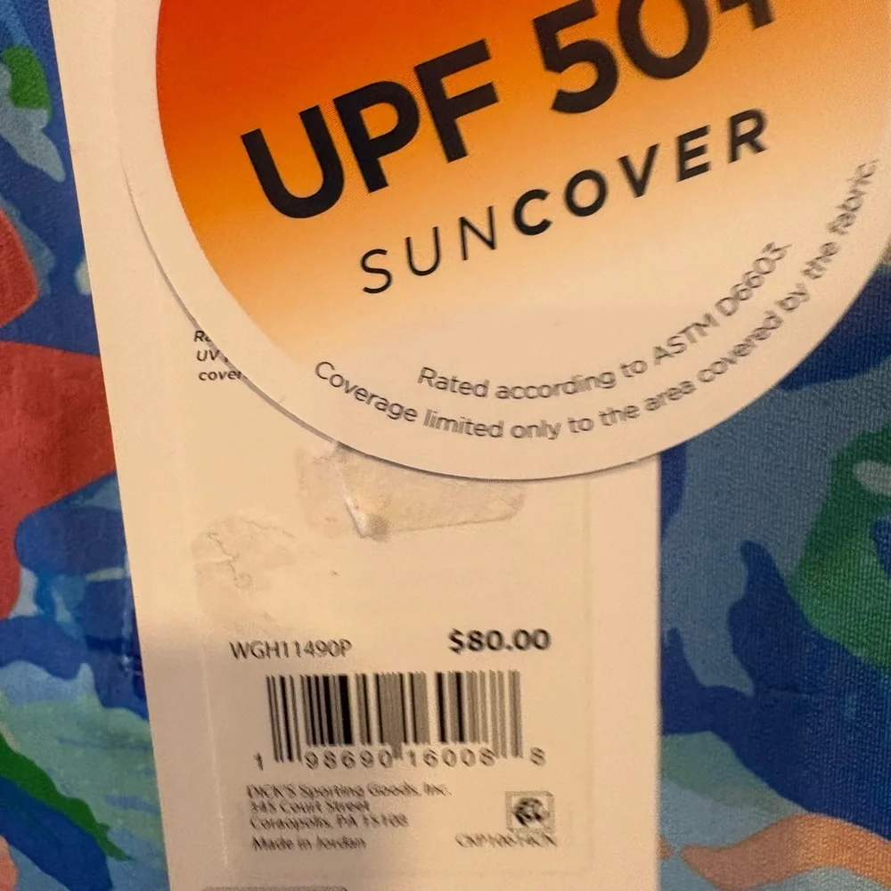 NWT Walter Hagen Blue Gouache Floral P11 Performance UV Protection Quarter Zip - Picture 6 of 9
